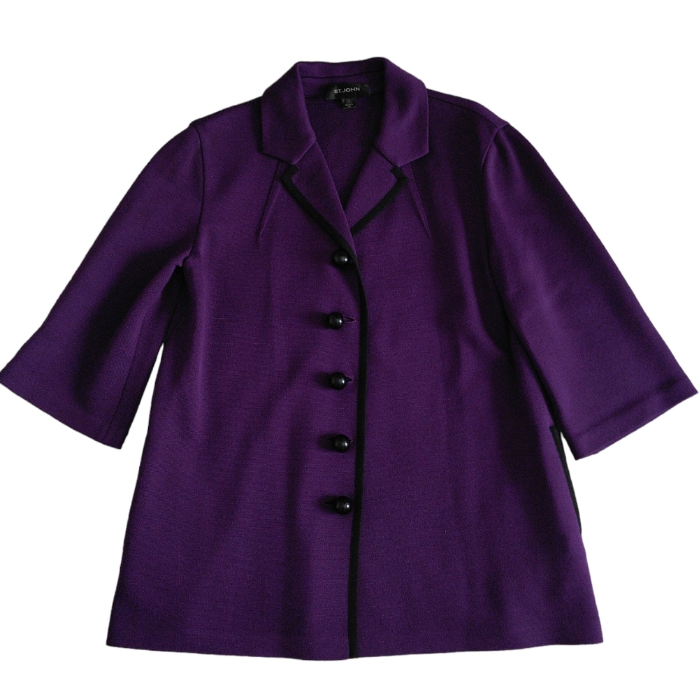 St John Sweater Size 6 Purple